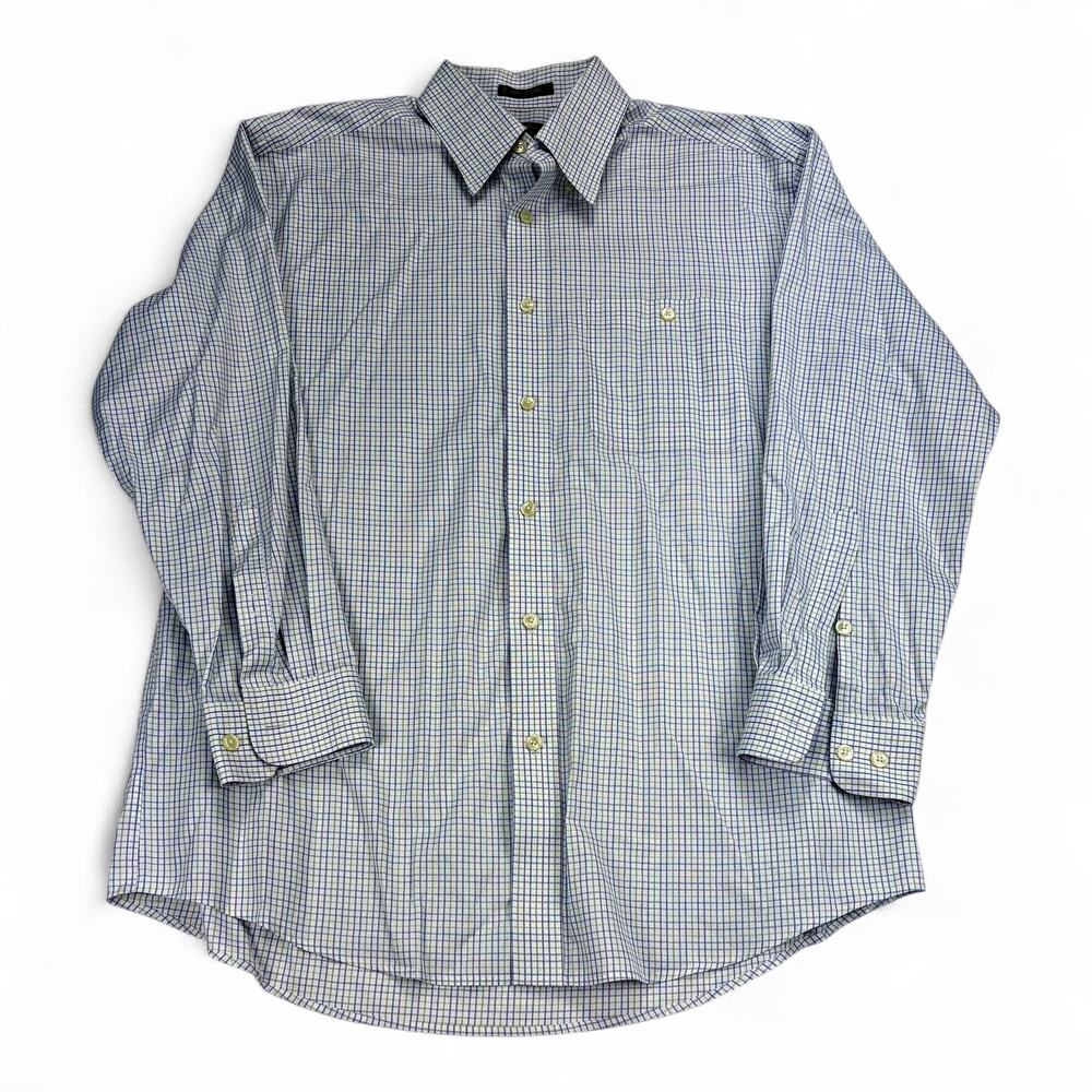 Orvis Men's L Dress Shirt - Blue Multi Check Button-Down